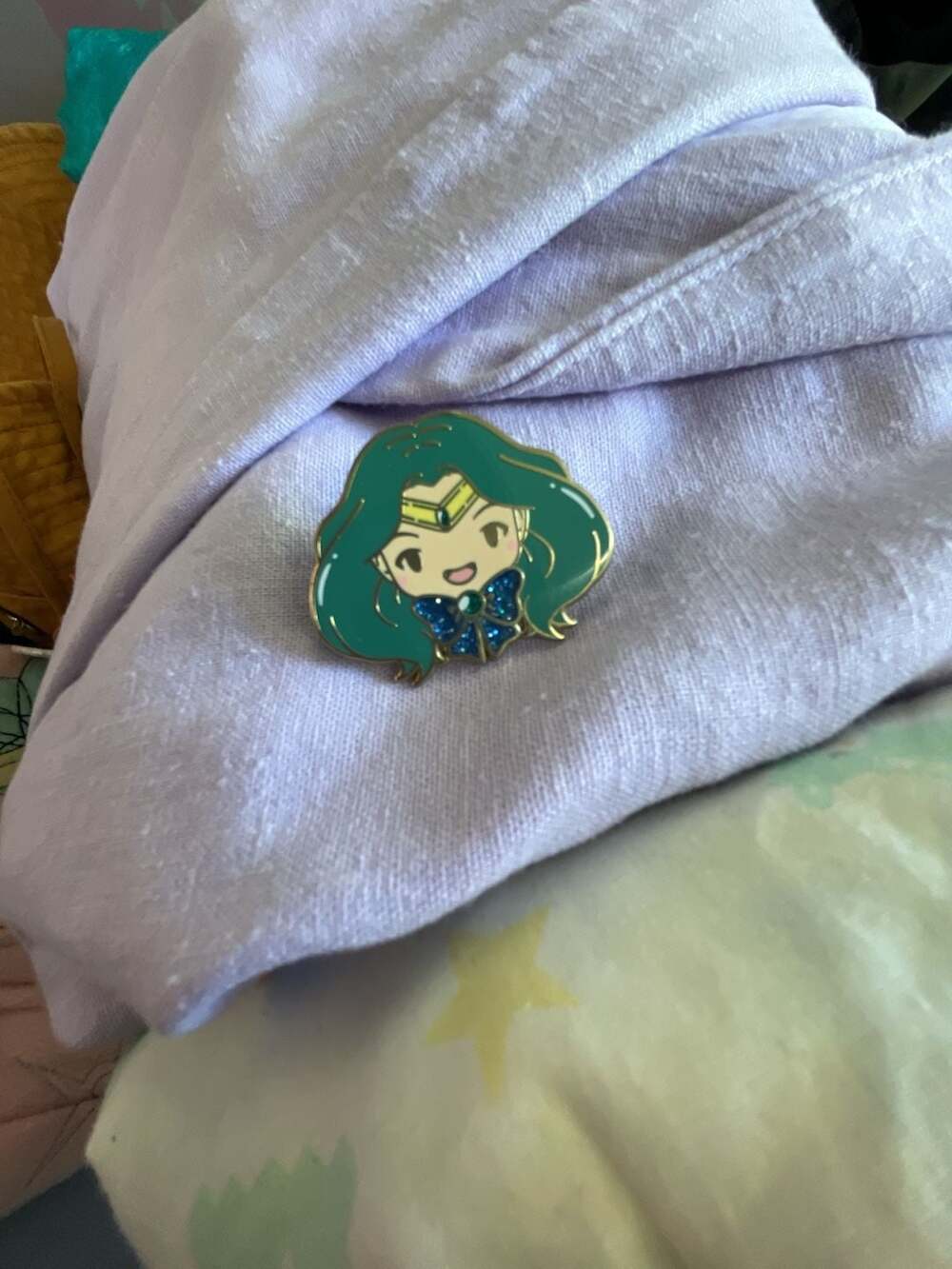 Sailor Moon Sailor Neptune Chibi Head Enamel Pin